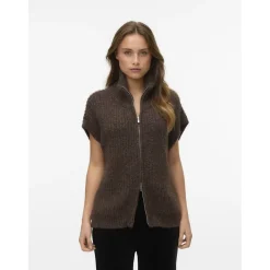 Vero moda dame strik vest VMSALTY - Chocolate Torte