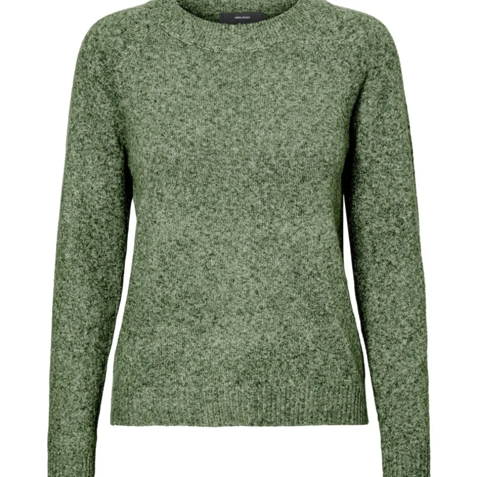 Vero Moda dame strik VMDOFFY - Rifle Green MELANGE