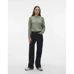 Vero Moda dame strik VMDOFFY - Rifle Green MELANGE