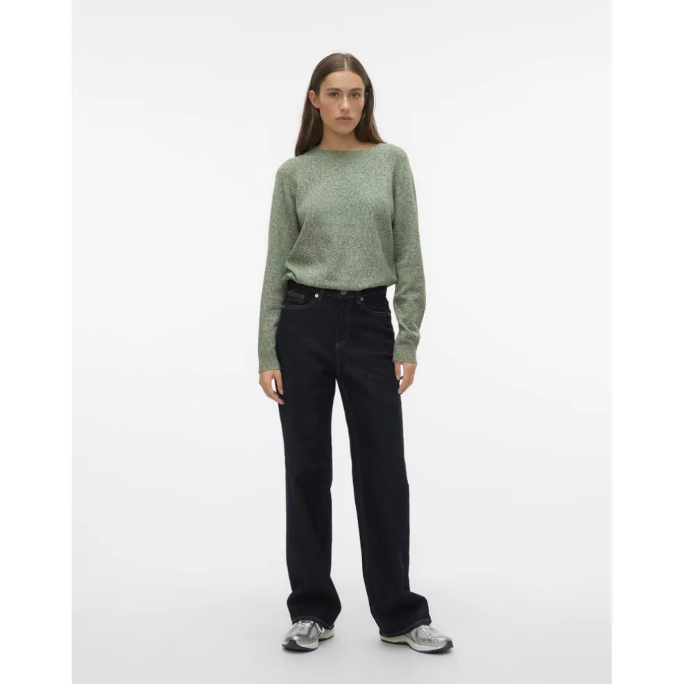 Vero Moda dame strik VMDOFFY - Rifle Green MELANGE