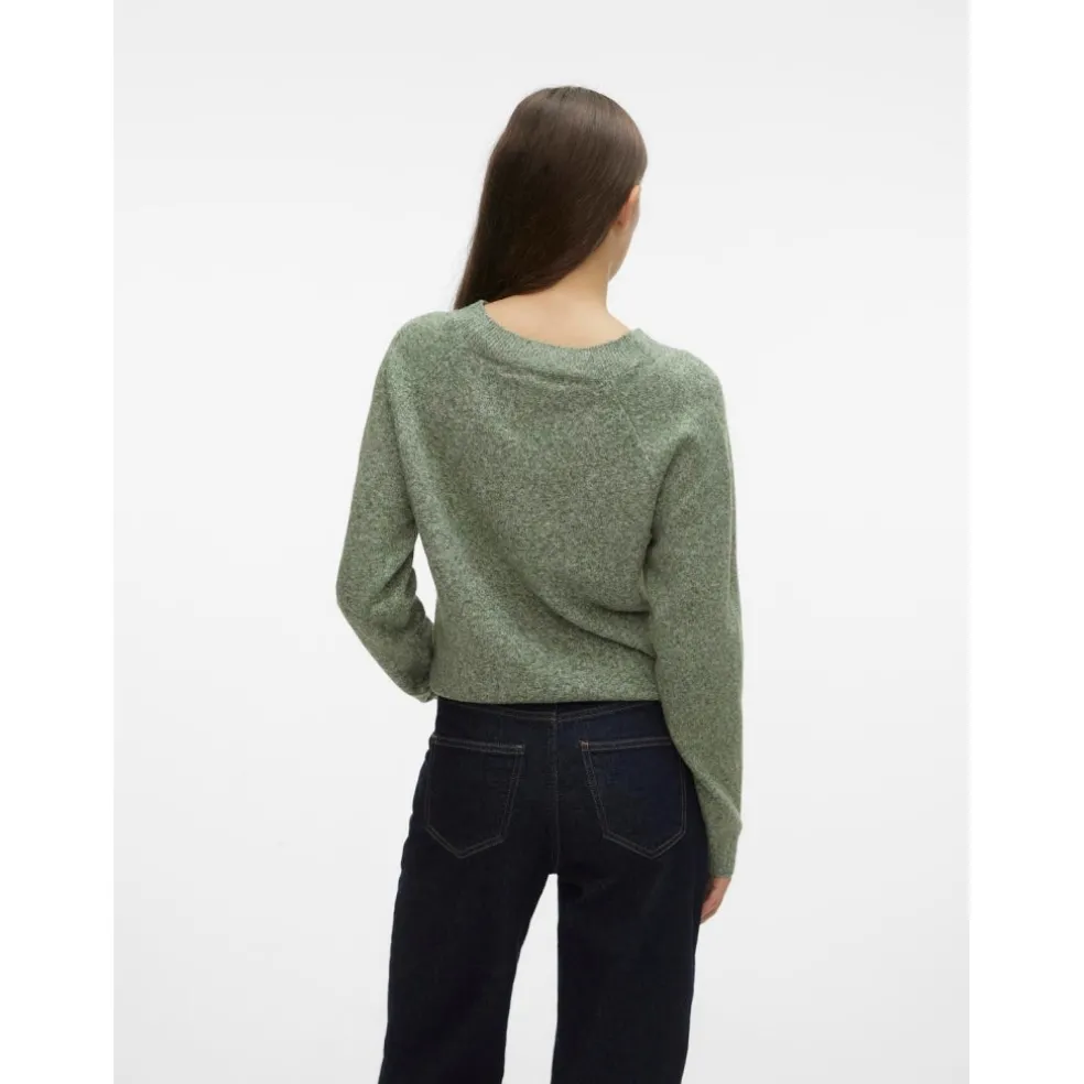 Vero Moda dame strik VMDOFFY - Rifle Green MELANGE