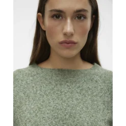 Vero Moda dame strik VMDOFFY - Rifle Green MELANGE