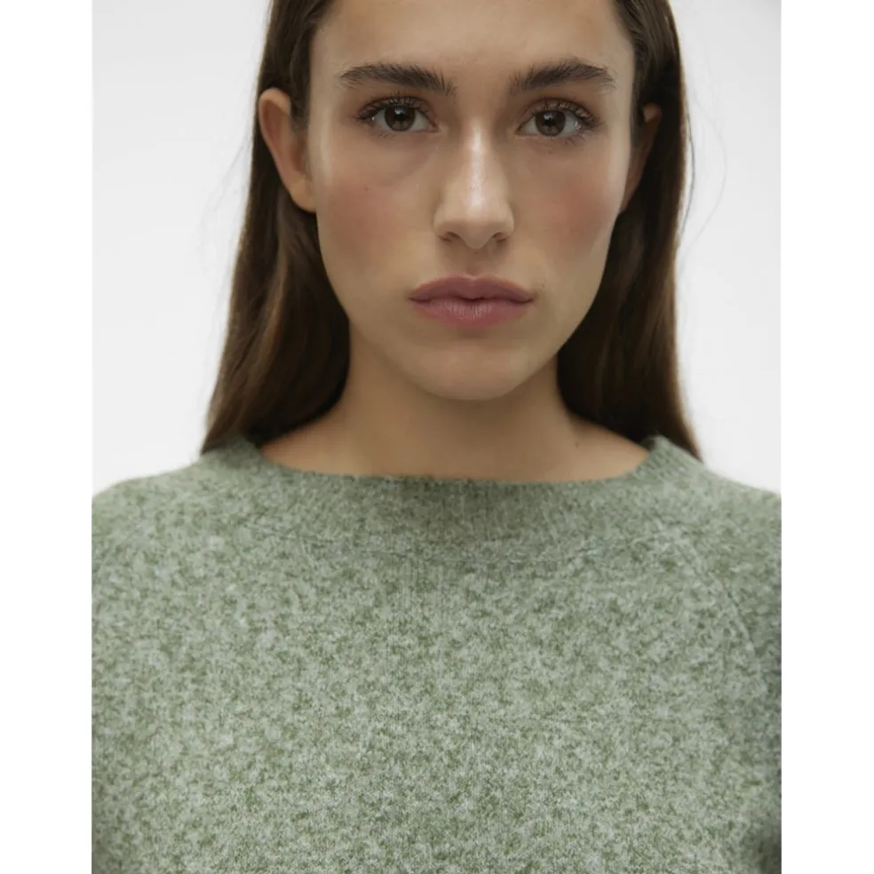 Vero Moda dame strik VMDOFFY - Rifle Green MELANGE