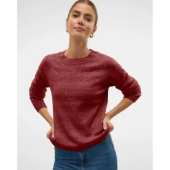 Vero Moda dame strik VMDOFFY - Syrah White Melange