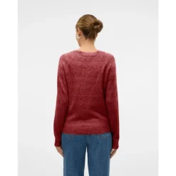 Vero Moda dame strik VMDOFFY - Syrah White Melange