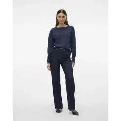 Vero Moda dame strik VMDOFFY - Navy blazer w. black melange