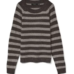 Vero Moda dame strik VMDOFFY - Chocolate Torte Stripes:W. MOON ROCK