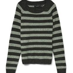 Vero Moda dame strik VMDOFFY - Peat Stripes:W. LAUREL WREATH