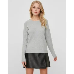 Vero Moda dame strik VMDOFFY - Light Grey Melange