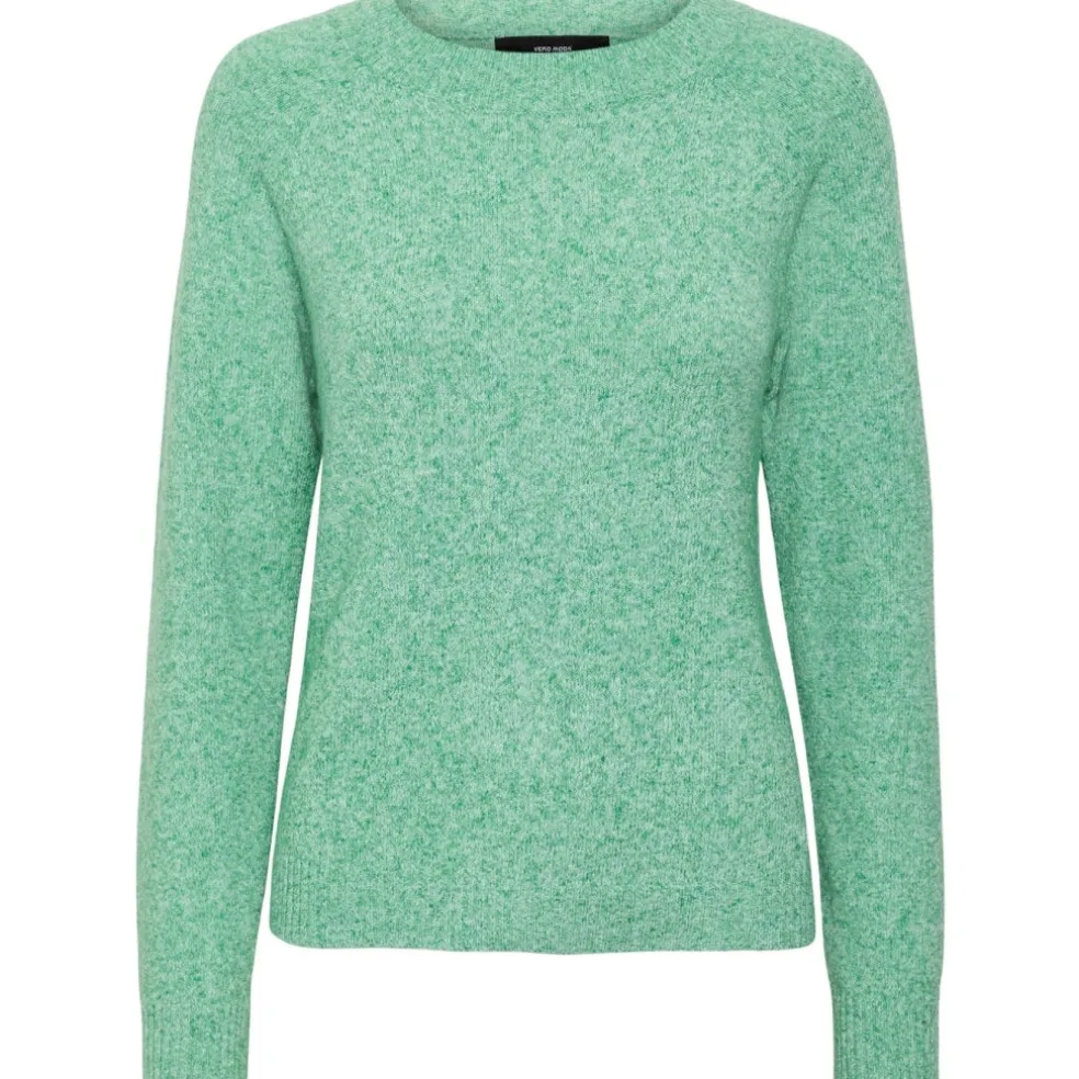 Vero Moda dame strik VMDOFFY - Bright Green MELANGE