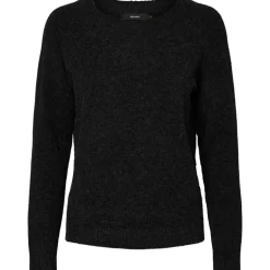 Vero Moda dame strik VMDOFFY - Black Melange