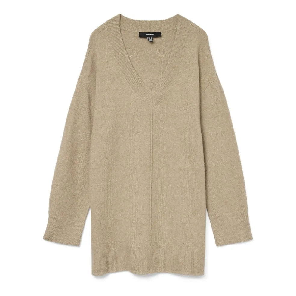 VERO MODA dame strik VMESTI - Silver Mink Melange