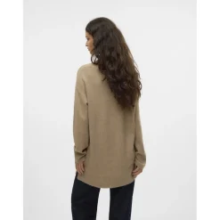 VERO MODA dame strik VMESTI - Silver Mink Melange