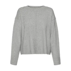 VERO MODA dame strik VMESTI - Light Grey Melange