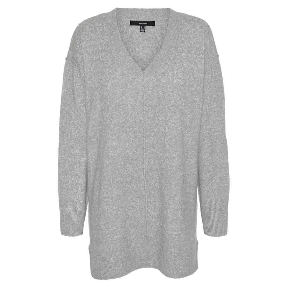 VERO MODA dame strik VMESTI - Light Grey Melange