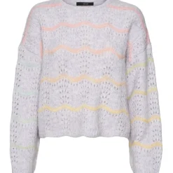 VERO MODA dame strik VMHATTY - Purple Heather W SPACE DYE