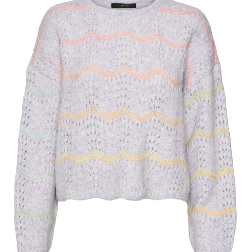 VERO MODA dame strik VMHATTY - Purple Heather W SPACE DYE