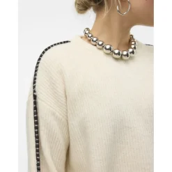 VERO MODA dame strik VMZORA - Birch W. CHOCOLATE TORTE STITCH