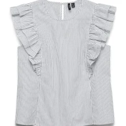 VERO MODA DAME TOP VMAILA - Snow White Black