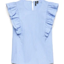 VERO MODA DAME TOP VMAILA - Little Boy Blue White