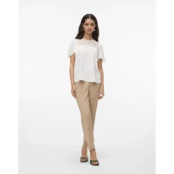 VERO MODA dame top VMALVA - Cloud Dancer