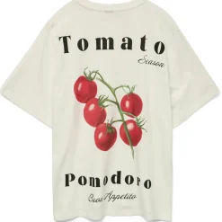 VERO MODA DAME TOP VMAYA CATY - Snow White Tomato