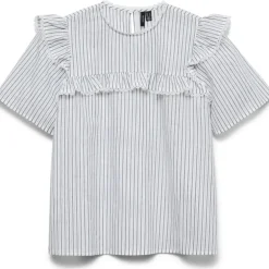 VERO MODA DAME TOP VMBELL - Snow White Black