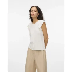 VERO MODA dame top VMBELLA - Snow white