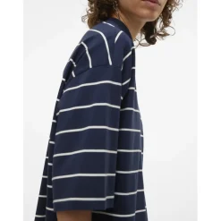 VERO MODA dame top VMMOLLY - Navy Blazer snow white