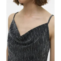 Vero moda dame top VMRITA - Black Silver lurex