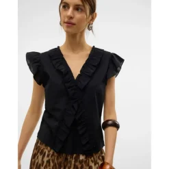 VERO MODA DAME TOP VMROXANNE - Black