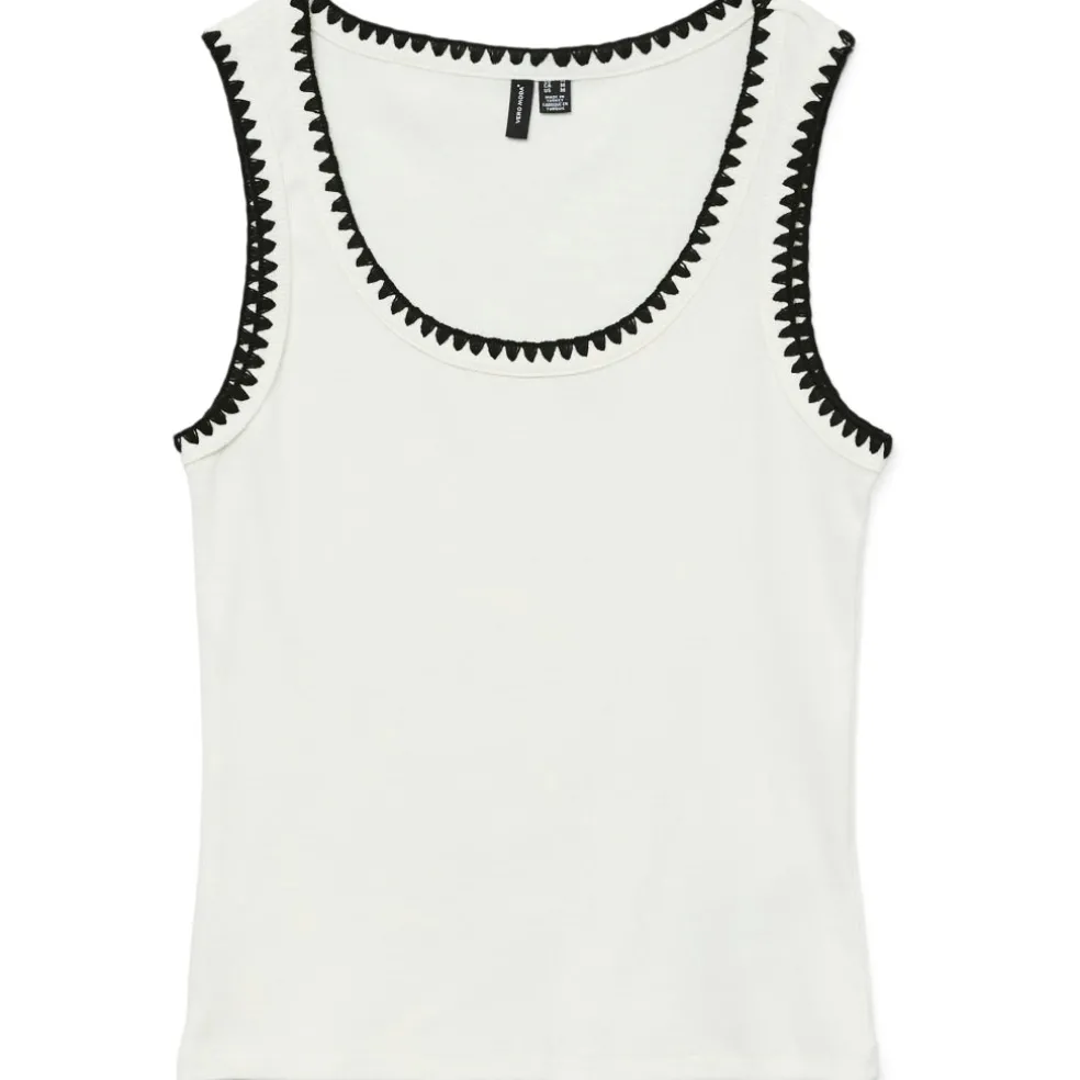 VERO MODA dame top VMVIOLA - Snow white