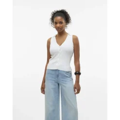 VERO MODA dame top VMWILLOW - Snow white