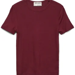 VERO MODA DAME T-SHIRT AWIRWINA - Zinfandel
