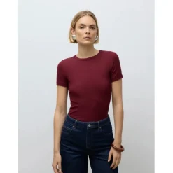 VERO MODA DAME T-SHIRT AWIRWINA - Zinfandel