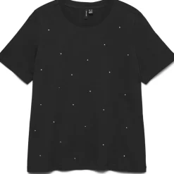 Vero moda dame t-shirt VMPAULINA - Black