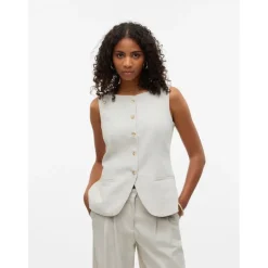 VERO MODA DAME VEST VMMIKELA - Birch Melange