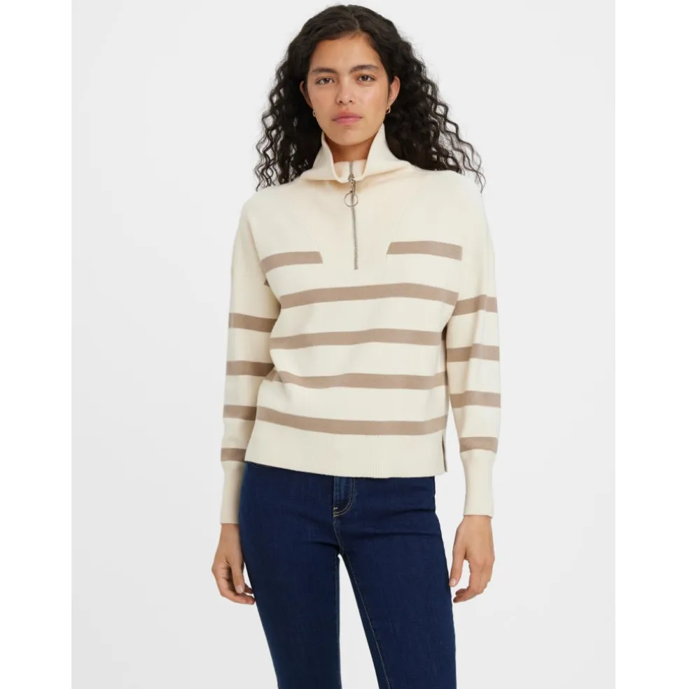 Vero Moda highneck VMSABA - Birch Silver Mink