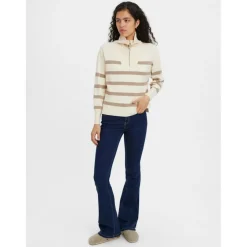 Vero Moda highneck VMSABA - Birch Silver Mink