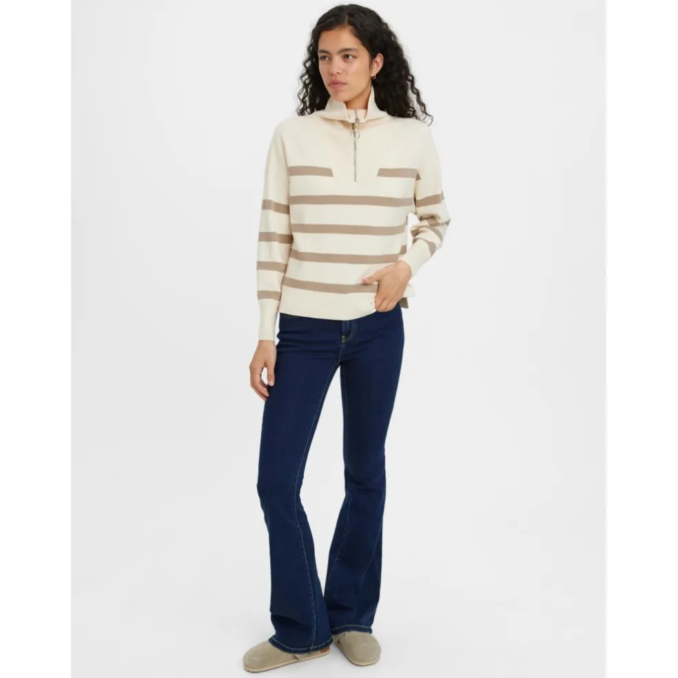 Vero Moda highneck VMSABA - Birch Silver Mink