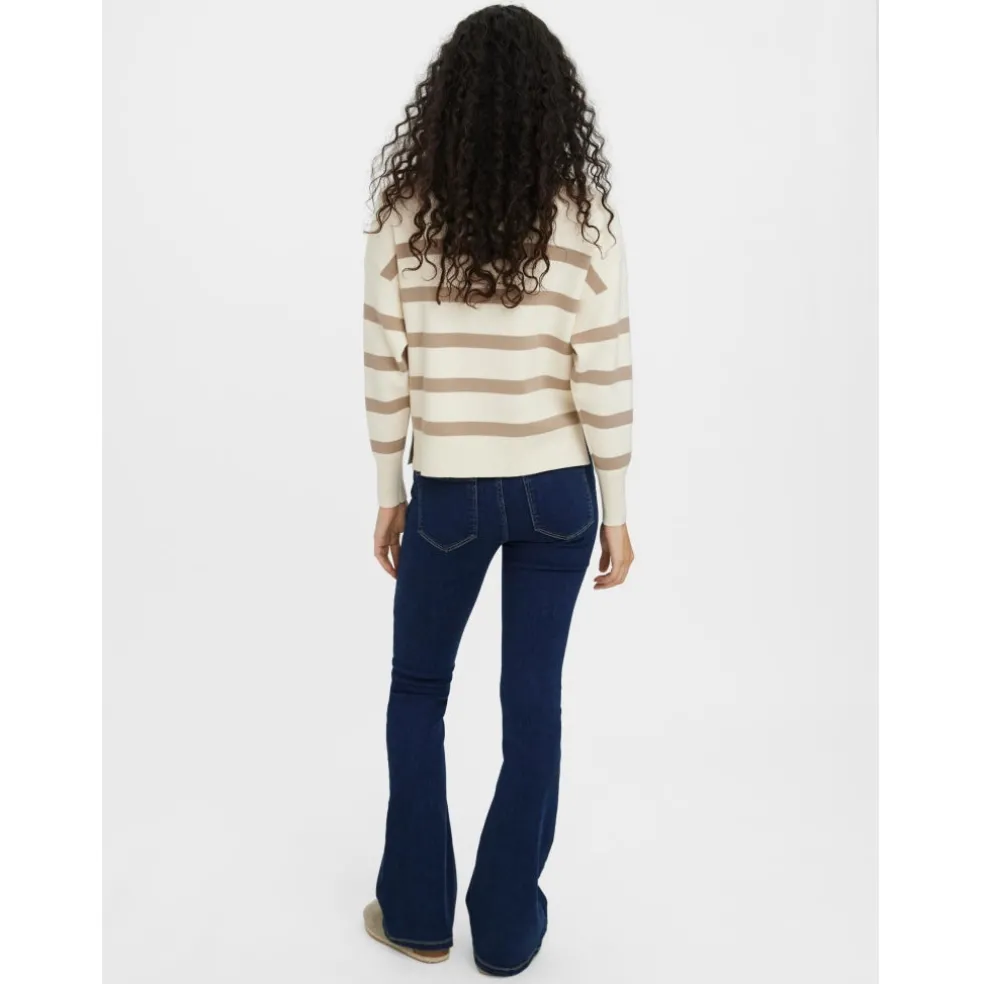 Vero Moda highneck VMSABA - Birch Silver Mink