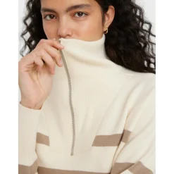 Vero Moda highneck VMSABA - Birch Silver Mink