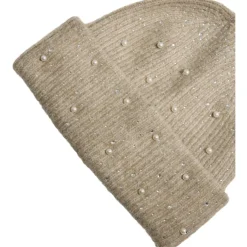 Vila dame Beanie hue VISUMM - Natural MELANGE