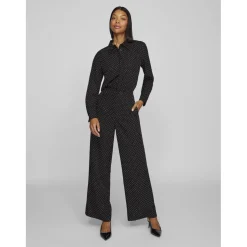 VILA dame bukser VISIMILETTA - Black Beauty