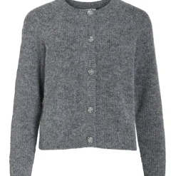 VILA Dame Cardigan VICHEENA - Medium grey melange