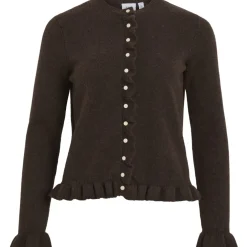 VILA Dame Cardigan VIJacia - Coffee Bean Melange