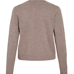 VILA DAME CARDIGAN VIRIL SHORT L/S KNIT CARDIGAN-NOOS - Falcon Melange