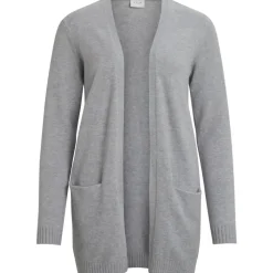 VILA dame cardigan VIRIL - Medium grey melange