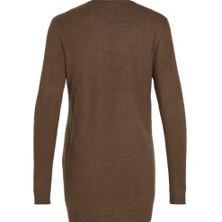 VILA dame cardigan VIRIL - Crocodile DARK MELANGE