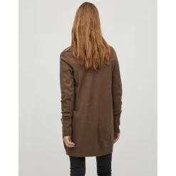 VILA dame cardigan VIRIL - Crocodile DARK MELANGE